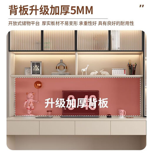 Lingjun's ingenious computer desk desktop home with bookshelf bedroom desk simple desk bookshelf combination student study table wooden door length 120*height 220cm