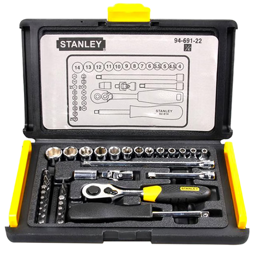 Ensemble d'outils de manche Stanley Réparation automatique et combinaison mécanique Box de boîte à outils à clés à clés à manches