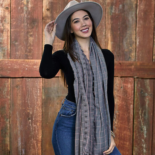 Hadley Wren women's wool panama hat, classic style, all wool material, warm in autumn and winter, gray, one size fits all