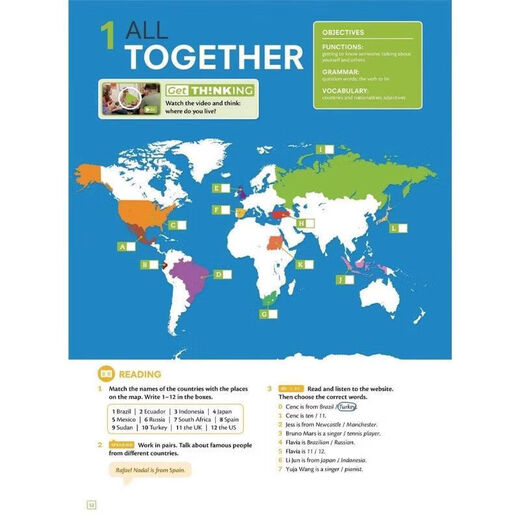 Daolin-Papier, hochauflösende Großdruckausgabe, neue Zweitauflage von Cambridge, Mittelschul-Lehrbuchtraining, KET/PET-Prüfung, Think Zweite Auflage, hochauflösende Großdruckausgabe, Einzelschülerbuch der Stufe 1 mit Audio und Video, Schülerbuch der Stufe 1 + Übungsbuch mit Audio und Video