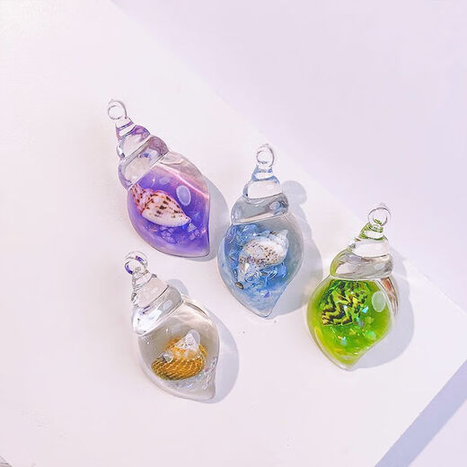 Luminous creative cute little conch animal ornaments mobile phone case electric car car fish tank microscopic decoration for children colorful luminous conch random 50 pieces