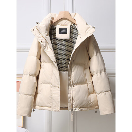 Boston BOSHDV down jacket women's white goose down short style winter new removable hood regular warm bread jacket fashion