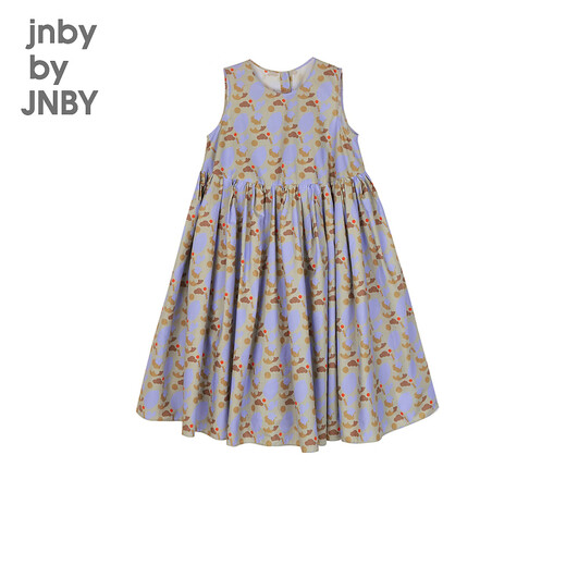 jnby by JNBY江南布衣童装无袖连衣裙夏可爱图案休闲中长款裙子女童1N5G12350 599紫色系多彩混杂色 140 cm