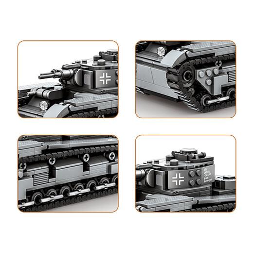 
Wange Wange Military NBFZ Heavy Tank Series Toys Small Particle Puzzle Assembling Building Block Model Boy 6-9 years old 4515 Heavy Tank 673 Particles