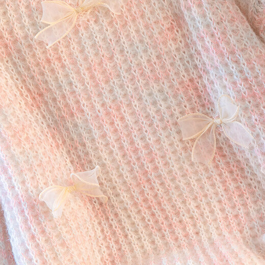 Sibaishe lazy style round neck sweater 2025 autumn new women's sweet butterfly loose sweater