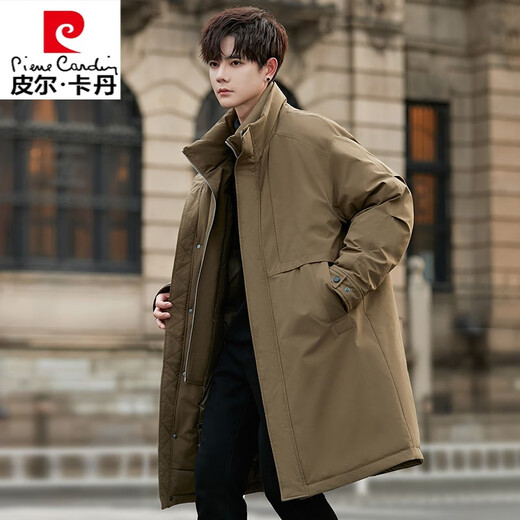 Pierre Cardin Windbreaker Down Jacke für Männer 24 neuer Winter verdickter warmes Geschäft Casual Parka Mantel mit mittlerer Jacke schwarz 2xl
