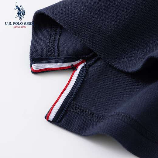 US Polo Assn.Polo Shirt Herrenanlagen Herbst Baumwollgeschäft Casual Long-Ärmeln T-Shirt Herren High-End Top Navy Blue XL