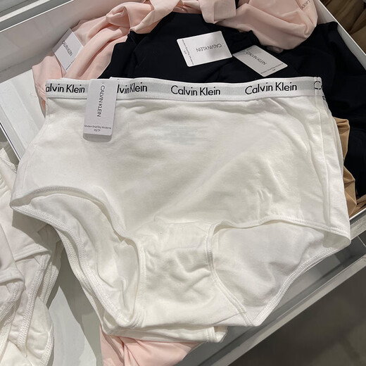 Calvin KleinCK女士纯色饰边modern高腰弹力棉三角裤内裤单条 1条 2#黑色高腰3892G-001 不支 S