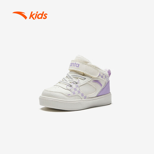 Anta children's cotton shoes for girls and boys to keep warm and keep out the cold 2024 winter infant and toddler plus velvet high-top sneakers A22440055