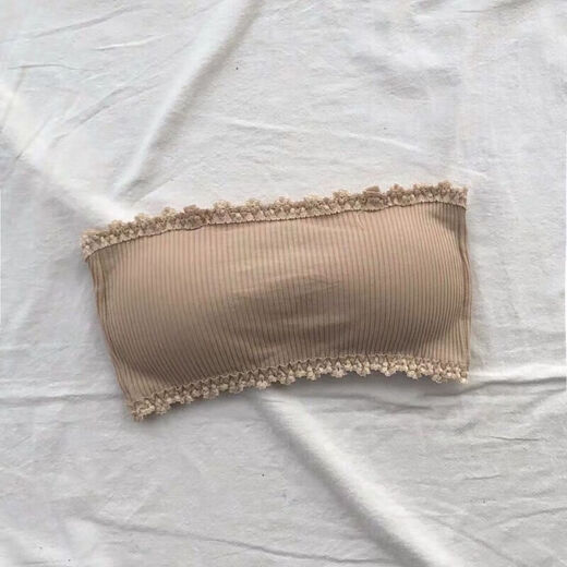 Hunter Invisible Underwear Women's Strapless Beautiful Back Bra No Wires Sexy Anti-Exposed Breast Wrapped Top Black Single Piece One Size 80-120Jin Jin is equal to 0.5 kg