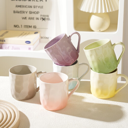 Housewarming water set, high-end Mark cup, home drinking cup, tea set, living room tea set, mixed color six pack + tray + cup holder. If you need a gift box, please contact online customer service to add it