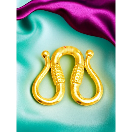 Fat Donglai same style 18k gold necklace buckle head S buckle 18K gold bracelet buckle pendant buckle necklace buckle clip buckle diy with W buckle head (9*10mm)