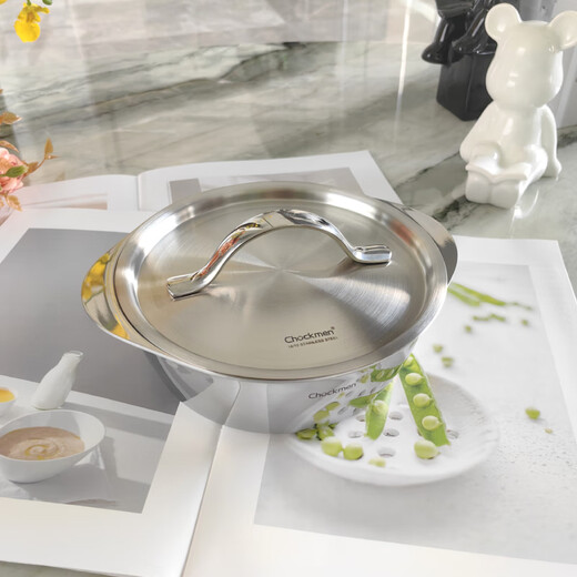 ChockMen Zhuo Deming all-steel lid 18/10 stainless steel pot lid milk pot soup pot built-in sunken lid handle lid 16-28cm 20cm