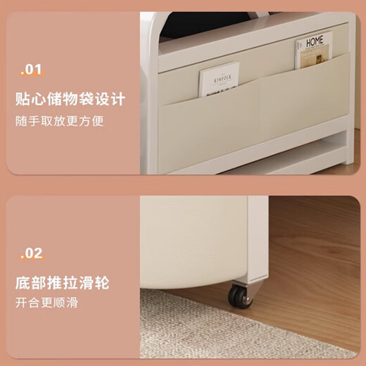 寒婵沙发床两用单人折叠床客厅家用一体伸缩床 【0.82米储物款】+5cm海绵