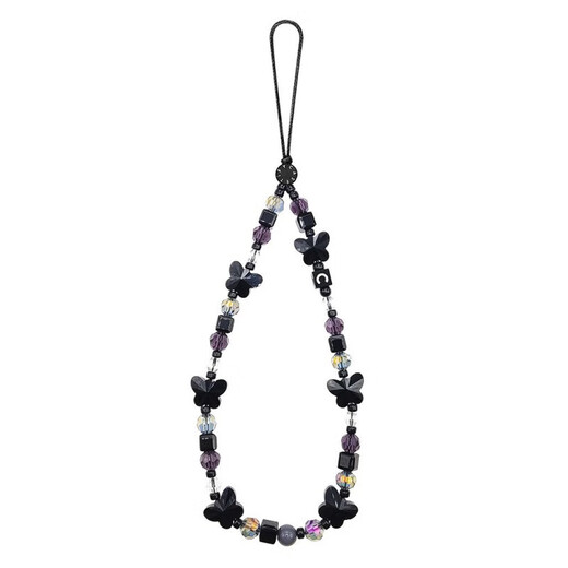 CASETIFYcasetify Dark Night Butterfly Translucent Aurora Butterfly Mobile Phone Chain Beaded Wrist Phone Case Lanyard Ornament Aurora Butterfly Mobile Phone Chain