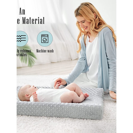 He Jiagong changing table diaper pad cover bean velvet baby care pad coat diaper table newborn press white bean velvet two-sided diaper pad cover