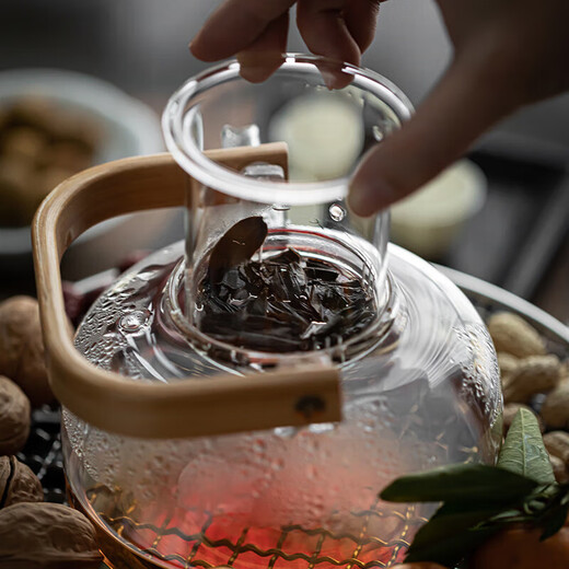 WINTERPALACE furnace-made tea home indoor full set wine-cooking electric ceramic stove roasting tea stove boiling water tea-making set glass teapot electric ceramic stove + mesh + stone + glass pot 1000ml