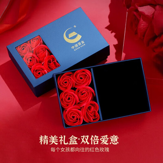 CHINA GOLD Möbius diamond necklace for women 18K rose gold chain set birthday gift for girlfriend birthday wife 18K color gold Möbius ring set chain