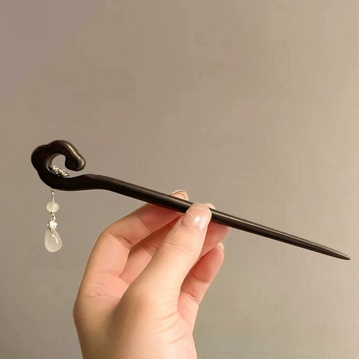 Nianfu wood hairpin, new Chinese style Qixi Festival hairpin, lily of the valley step, tassel hairpin, Mid-Autumn Festival gift for girls, Yunge Yushui gift box