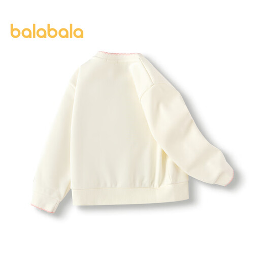 Balabala children's clothing girls' sweatshirts plus velvet autumn and winter tops are sweet and cute