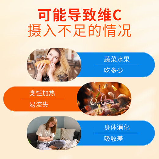 双心（Doppel herz）维生素C+锌泡腾片*4件 每片600mgvc果味补锌 增强抵抗力免疫力