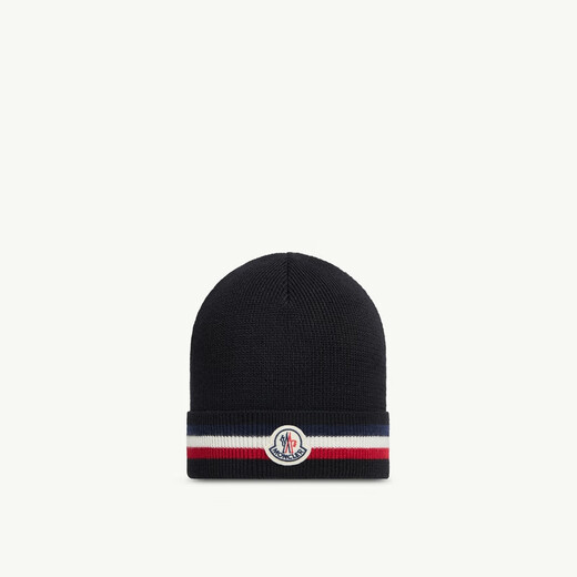 Moncler Men's Tricolor Wool Beanie - Black UNI