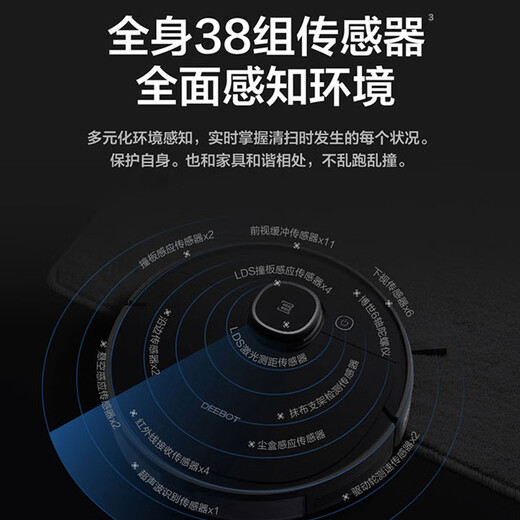 Ecovacs sweeping robot sweeping and mopping all-in-one floor washing machine automatic cleaning smart household vacuum cleaner fully automatic floor washing machine no-wash mop automatic dust collection original second-hand 9 new or above T5 series black and white random hair sweeping, suction and mopping all-in-one no original packaging 9 new