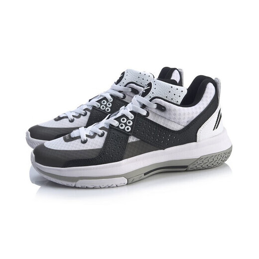 Li Ning Blitz 11 Basketball Shoes Men's 2025 New Men's Shoes Shoes Shoes Recovery and Wear Resistant Field Practical Shoes Professional Sneakers Men Standard White/Black-City 5 39 (240mm)
