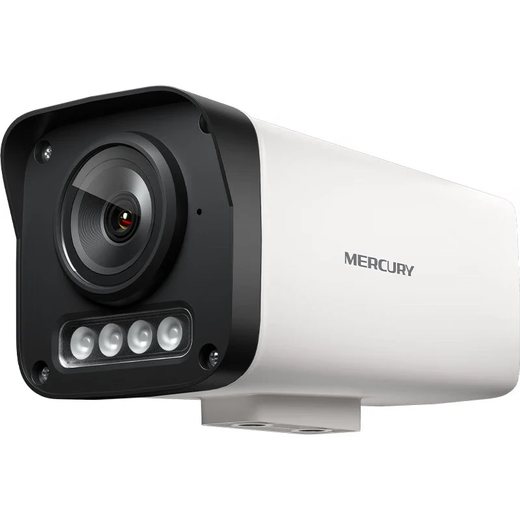 Mercury (MERCURY) surveillance camera POE network cable powered home indoor and outdoor mobile phone remote monitor HD infrared night vision tplink network camera ceiling lifting recording 5 million extreme clear丨Full color gun MIPC524PW-4 POE power supply model [network cable power supply]