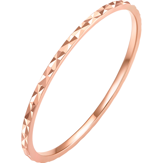 Saturday Blessing Red 18K Gold Ring Female Simple Color Gold Ring Birthday Gift KI015176 No. 14