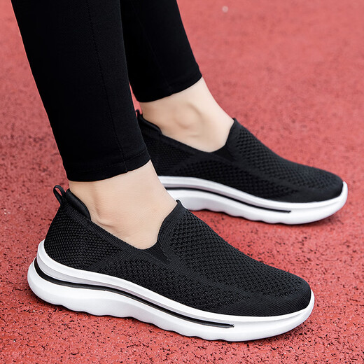BFM Damenschuhe für Sommer mit breiten fetten Füßen Mutterschuhe atmungsaktuelle nicht rutschfeste Soft allein mittlere und älter