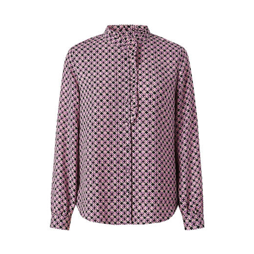 JUZUI JZ JUZI shopping mall same style lace national style copper pattern chiffon shirt for women 2023 winter JWDD60101 flower purple red 2XL