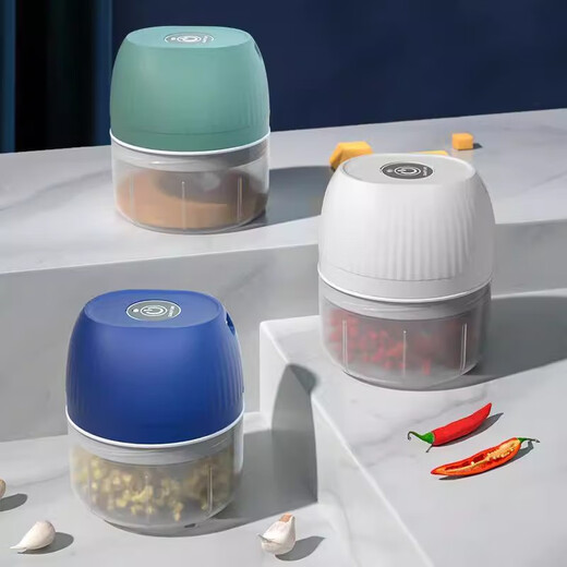 Yihaoya New Product Promotion Electric Garlic Masher Garlic Pounding Garlic Chili Dip Kitchen Household Meat Mincer Fully Automatic Electric Model 1 Pack Durable for Ten Years Minced Garlic | Minced Meat | Supplementary Food | Chopped Vegetables