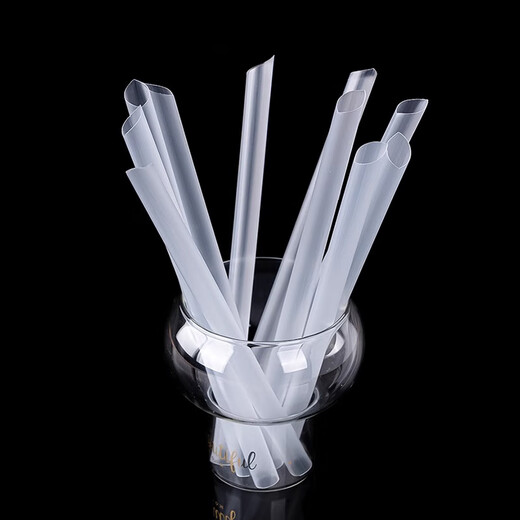 Jiamo Thick Straws Disposable Individually Packed 60 Pieces 12mm*230mm Pointed Plastic Straws Milk Tea Porridge Beverage