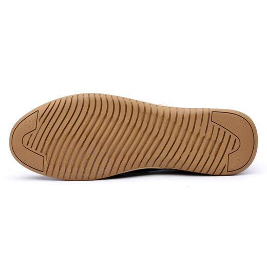 Diluochi spring and summer new genuine leather casual leather shoes men's beanie shoes British men's head layer cowhide fashionable driving shoes brown foot cover 9711 38 leather shoe size