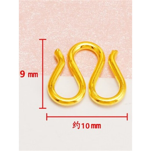 Fat Donglai same style 18k gold necklace buckle head 18k gold pendant buckle necklace buckle safety buckle gold bracelet buckle 18*19mm extra large W buckle