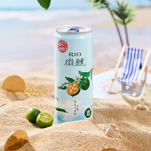 Ruiao Weizhe Rio 330 ml Frauen mit niedrigem Alkoholwein Fruchtwein vorgemischt 3 Grad Rio Cocktail [Hot Sale Aroma] Weizhe 5 Dosen + 1 Dose kostenloses Getränk