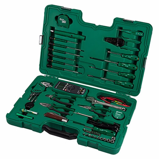 Shida (SATA) tools 56 pieces 61 pieces telecommunications maintenance set Electrician and electronics maintenance set 09535 09536 09535 56 pieces telecommunications tool set