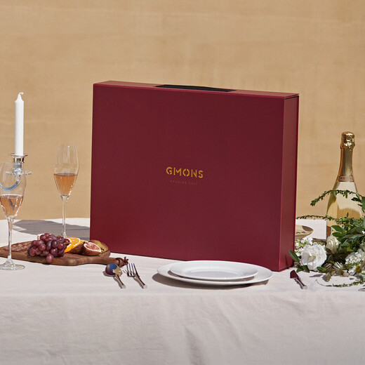 Guillomont wedding gift box suit suit for men double-breasted apricot color groom wedding suit wedding high-end suit 0618 double-breasted apricot color top + pants + vest 46