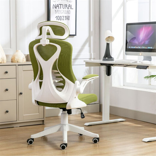 Shengbei Hengchang office chair comfortable universal wheel waist belt headrest mesh staff conference chair guest chair sky blue