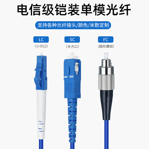 Cable óptico de fibra óptica de fibra de modo único armado con el exterior de su al aire libre.