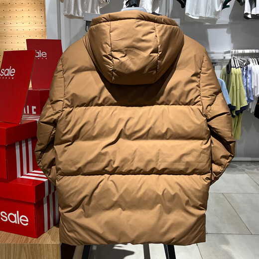 Adidas down veste masculine 2025 hiver nouveauwear sportswear chaude décontractée veste à capuche confortable jv6187 jv6189 désert brun l