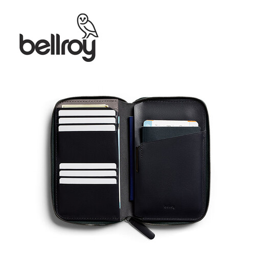 Bellroy Australia Travel Folio New Multi-Function Travel Wallet Passport Clip Men and Women Card Wallet Ink Gray Green (New