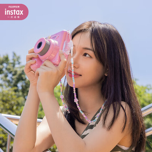 Fuji (FUJIFILM) instax mini12 camera minise one-time imaging and instant photo paper birthday gift Mini Se pink (ready in stock) Ins style photo frame + photo album + crystal case + rainbow shoulder strap