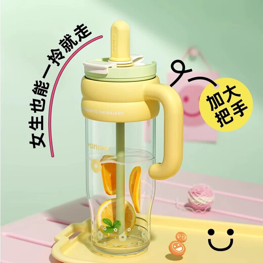 Vanow2025 Nouveau Big Mac Double Drink Stick Cup Girls 'High-Précision Summer Summer grande capacité Tritan Cup Matcha Cream 1050ml