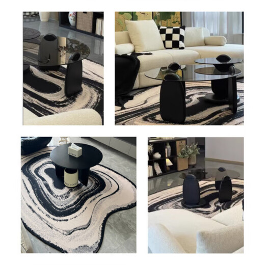 Zhenshinu 2024 neuer Stil kostenlos waschbarer und wischendes Wohnzimmer Teppich Persönlichkeit Wasabi Schlafzimmer Tea Tischdecke verdickte trendige Fußbodenmatte Wenwan-15862 180 cm*250 cm (geeignet für kleine und mittelgroße Wohnzimmer)