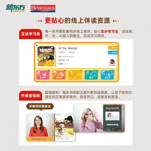 【顺丰快递】新东方海尼曼分级阅读英语绘本（落地版） 中国官方正版GK+G1+G2+G3+G4+G5儿童英语启蒙绘本开口神器全能型主线分级阅读可搭配raz牛津树中小学儿童英语阅读3-16岁 【40册】G