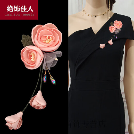 QUAMER craft brooch corsage women's accessories Japanese and Korean new trend pin exquisite fashion versatile large delicate yellow