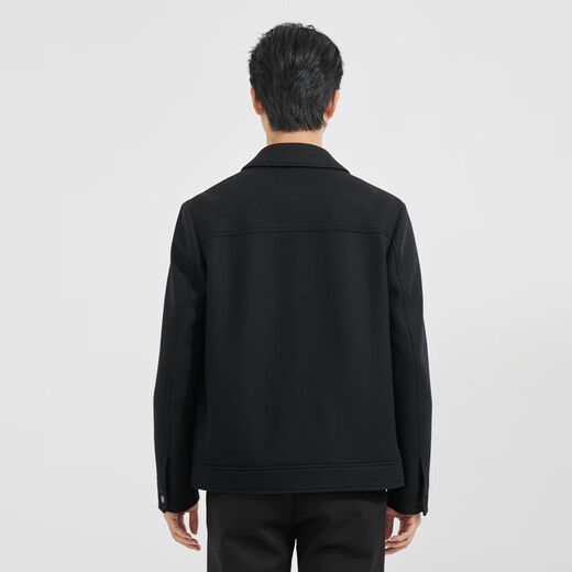Lilang Light Fashion Men's Clothing [Mismo modelo en el centro comercial]] Catón de lana de lana corta de tejido de lana Cálida A4DYR903 Black XL (175)