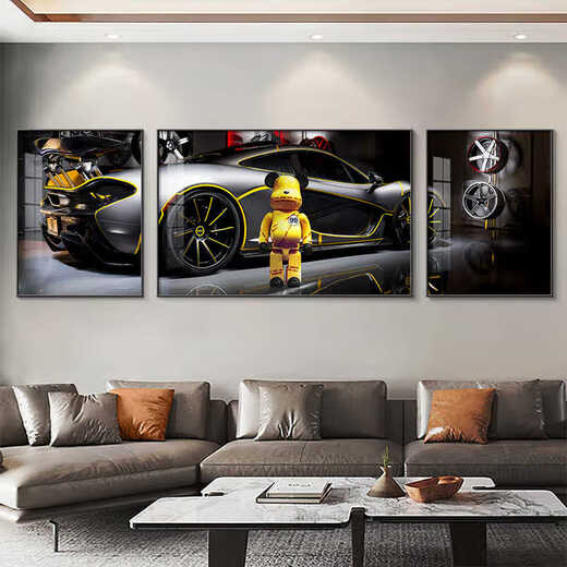 Moderada Pintura de sala de estar de oso violento